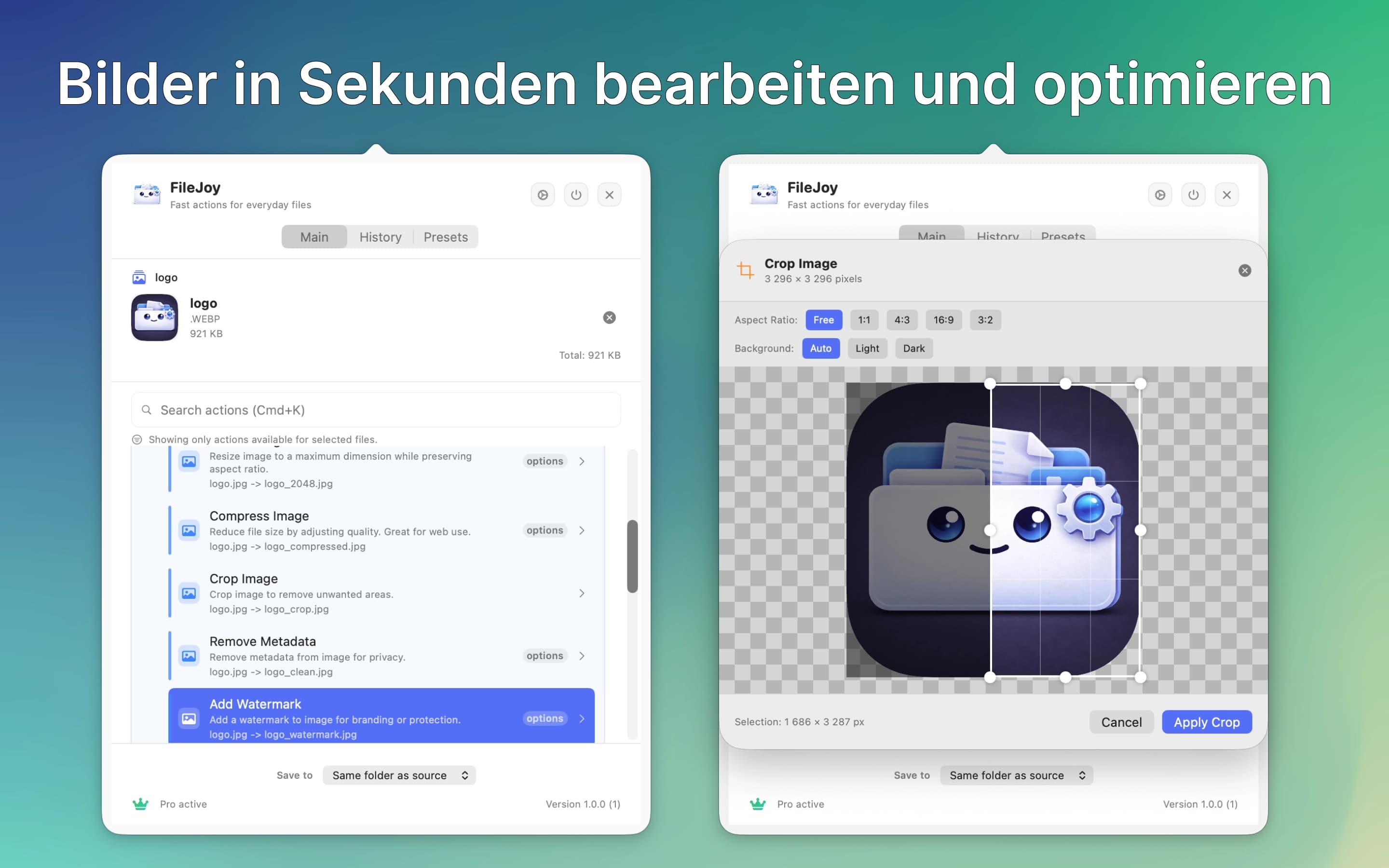 Bilder in Sekunden bearbeiten und optimieren