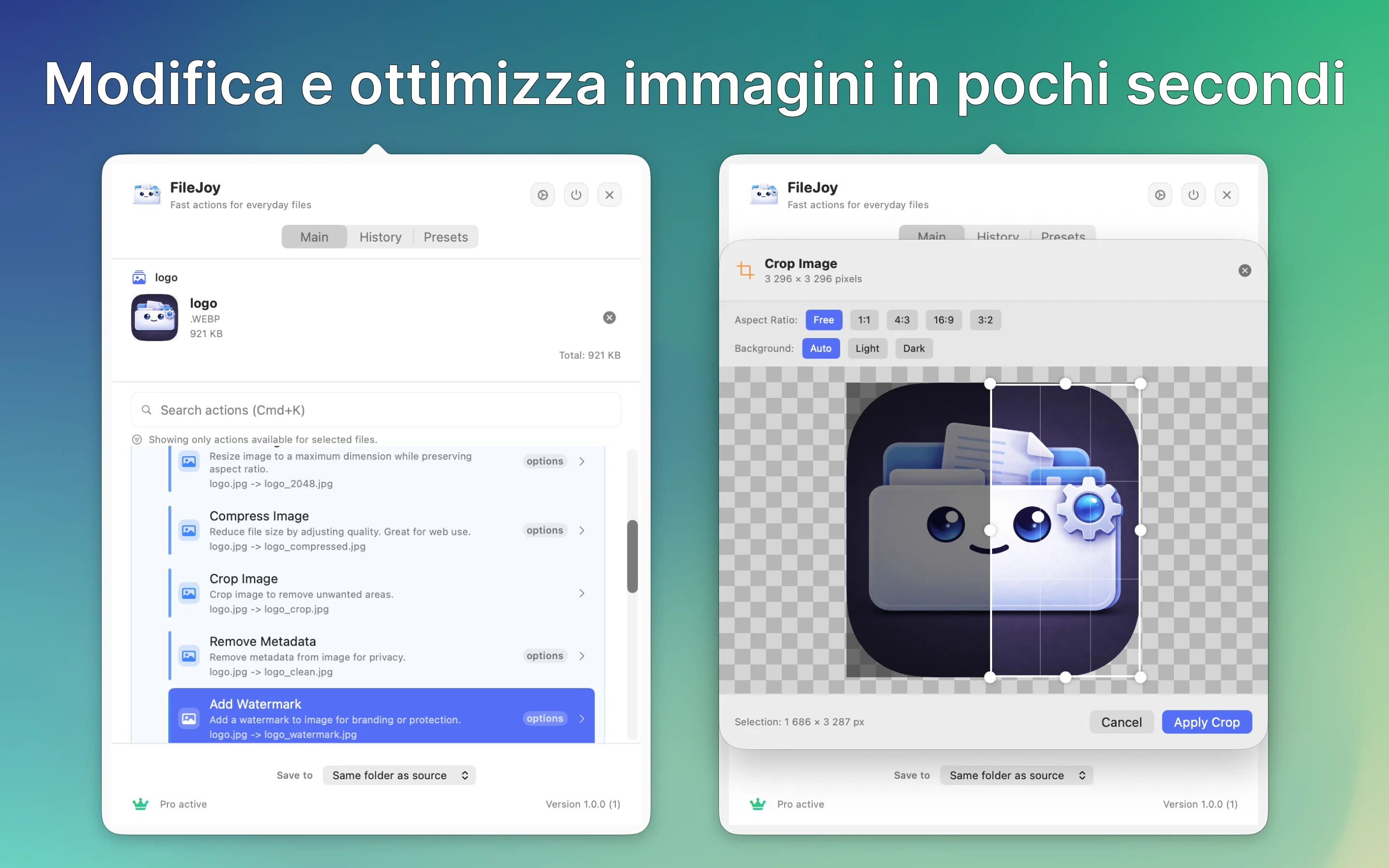Modifica e ottimizzazione immagini in pochi secondi
